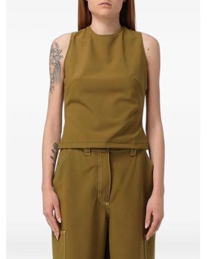 Sunnei Cut-Out Backless Top - Green