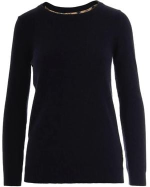 Barbour Elbow-patchs wool-cotton blend sweater - Negro