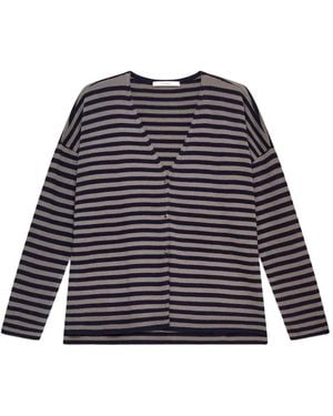 Maliparmi Striped Cardigan - White
