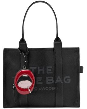 Marc Jacobs Taschenanhänger Mit Lippenmotiv - Schwarz