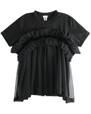 Comme des Garçons Ruffled T-Shirt - Black