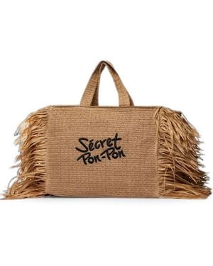 Secret Pon-pon Large Stephanie Tote Bag - Brown