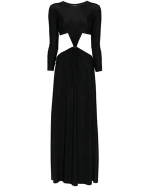 MEDEA Second Skin Cut-Out Maxi Dress - Black