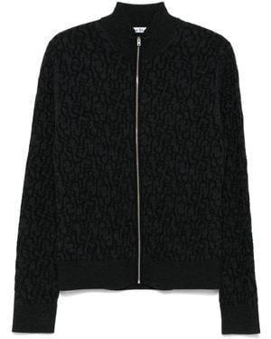 Acne Studios Monogram-Jacquard Jumper - Black