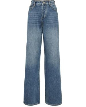 Philipp Plein Logo-Embroidered Jeans - Blue