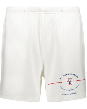 Mr. Saturday Drawstring-Waist Print Shorts - White