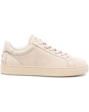 Tod's スタッズ スエードスニーカー - ナチュラル