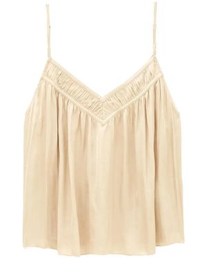 Ba&sh Clovis Ruched Camisole Blouse - Natural