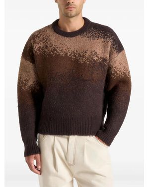 Manière De Voir Yani Ombre Wool Crewneck Jumper - Brown