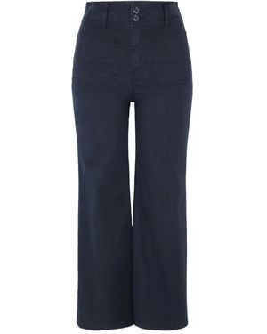 Veronica Beard Grant High-Waisted Trousers - Blue
