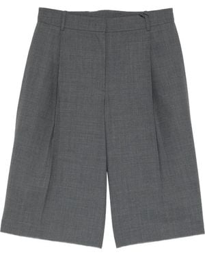 Juun.J Pleated Tailored Shorts - Grey