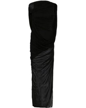 Mugler Draped Backless Gown - Black