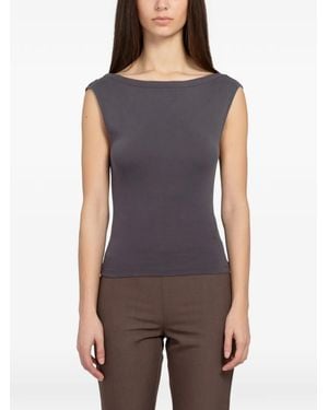St. Agni Ballerina Scoop-Back Top - Purple