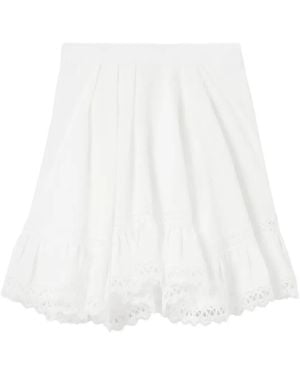 Claudie Pierlot Jupe Trapèze À Volants - Blanc