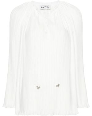 Lanvin Off- Plissé Top - White