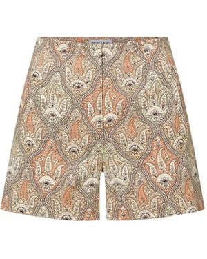 Veronica Beard Jazmin Paisley-Print Shorts - Natural