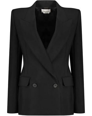 McQueen Double-Breasted Blazer - Black