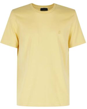 Dondup Logo-Embroidered T-Shirt - Yellow