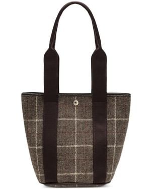 Rue de Verneuil Check-Pattern Bucket Bag - Black