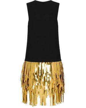 Moschino Fringed Mini Dress - Black
