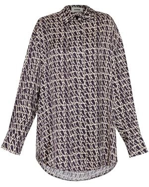 Aeron Blouse Met Print - Wit