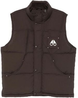 Moose Knuckles Everest Button-Fastening Padded Waistcoat - Brown