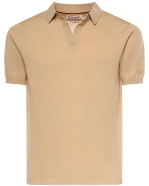 MC2 Saint Barth Short-Sleeve Polo-Collar T-Shirt - Natural