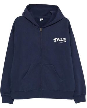 Sporty & Rich Yale Zip Hoodie - Blue