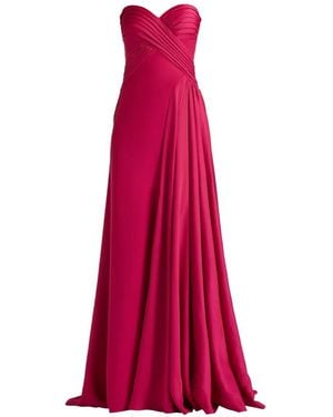 Tadashi Shoji Schulterfreies Maxikleid Mit Drapierung - Pink