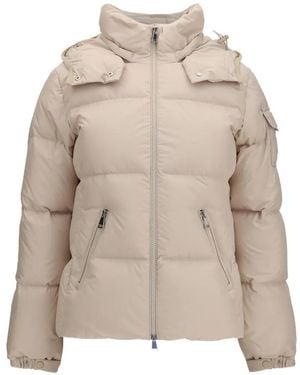 Moncler Fourmines Hooded Down Jacket - Natural