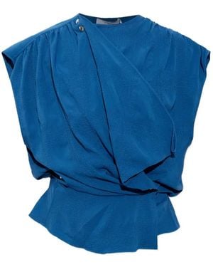 IRO Drapierte Phanny Bluse - Blau