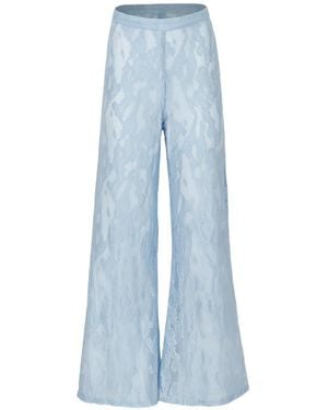 Baobab Porto Broek Met Doorzichtig Kant - Blauw