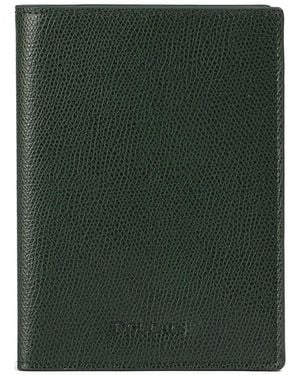 Doucal's Palmellato-Leather Passport Holder - Green