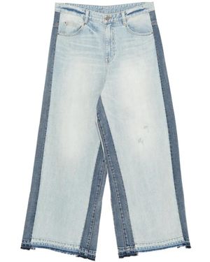 JNBY Colour-Block Wide-Leg Jeans - Blue