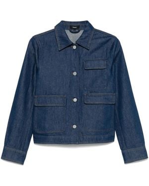Theory Casual Ls Jkt.Relaxe - Blue