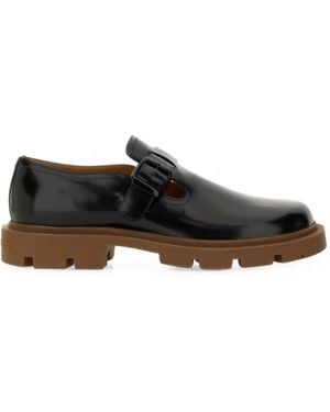 Maison Margiela Buckle-Fastening Patent-Leather Shoes - Black