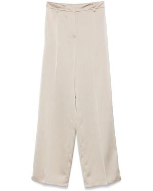 Blanca Vita Pantalon En Satin - Blanc