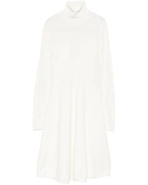 Blugirl Blumarine Roll-Neck Midi Dress - White