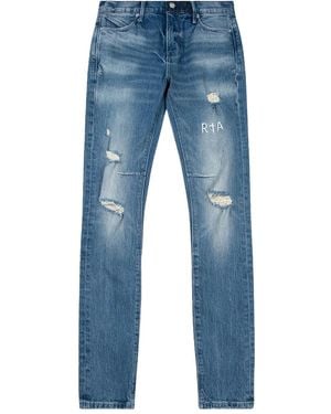 RTA Clayton Distressed Bootcut Jeans - Blue