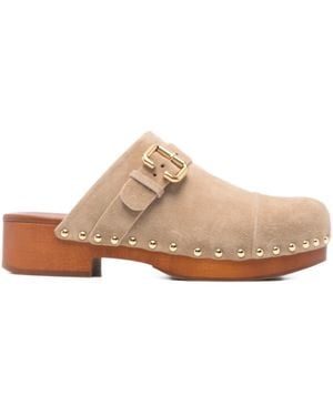 Chloé Studded-Embellished Court Shoes - Brown