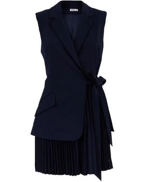 Jonathan Simkhai Effie Pleated Wrap Dress - Blue