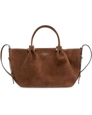 Weekend by Maxmara Suede Leather Shoulder Bag - Brown