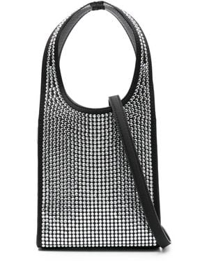 Coperni Mini Swipe Crystal-Embellished Tote Bag - Black