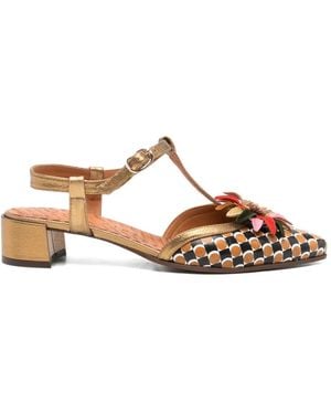 Chie Mihara Escarpins Heleni À Appliqués Fleurs - Brown