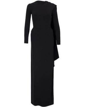 Balenciaga Cape-Design Gown - Black