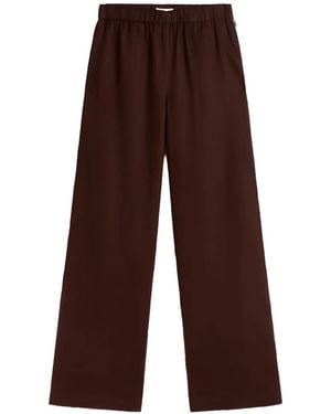 Ecoalf Wide-Leg Elasticated-Waistband Trousers - Purple