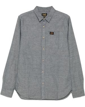 Superdry Camisa Con Bolsillo En El Pecho - Gris