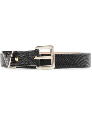 Guess Gilda Reversible Logo-Plaque Belt - White