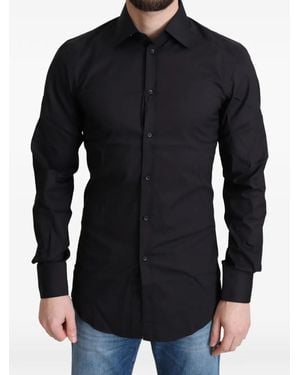 Dolce & Gabbana Slim-Fit Long-Sleeve Shirt - Black