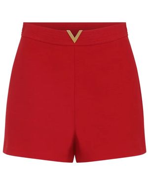 Valentino Garavani V-Plaque Shorts - Red